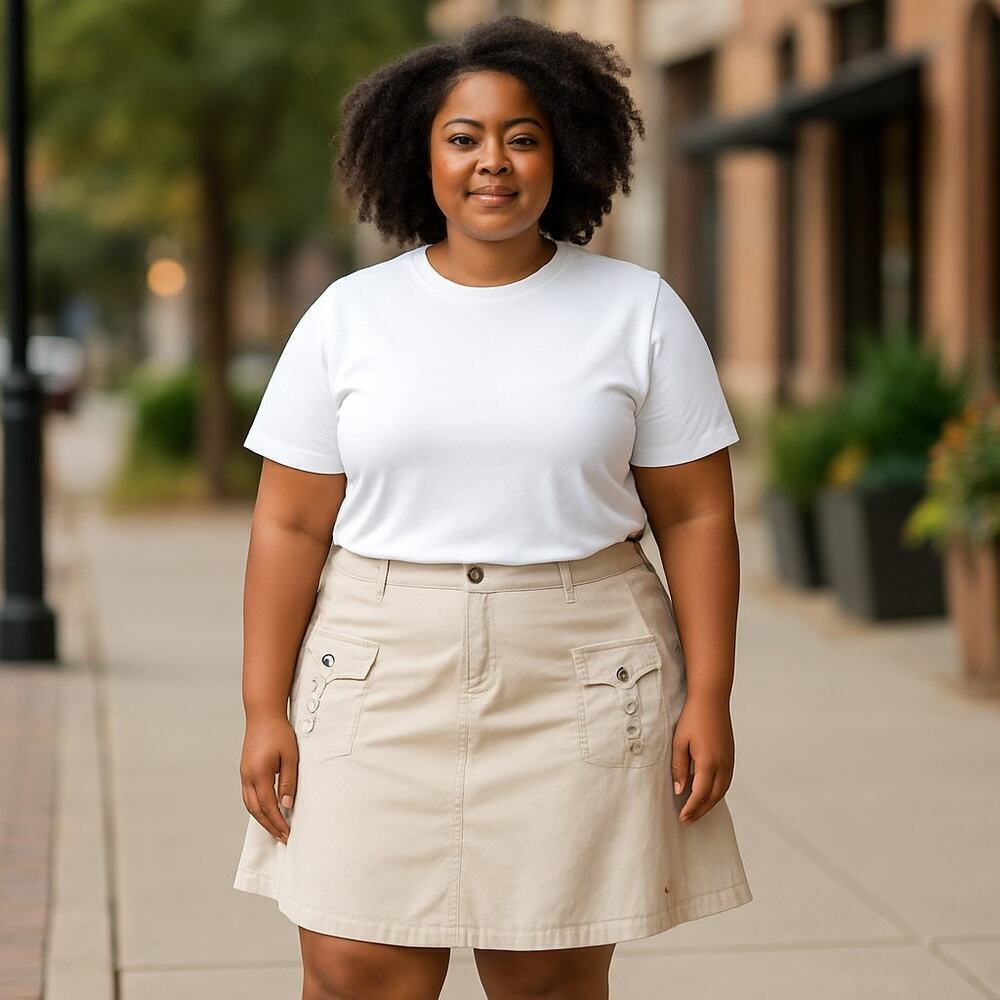 Mountain Hardwear Beige Skirt Women’s 16 Lined Travel Hiking Skort Style Pockets